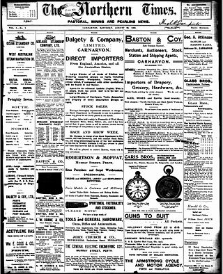 <i>The Northern Times</i> Newspaper published in Carnarvon, Western Australia 1905–1983