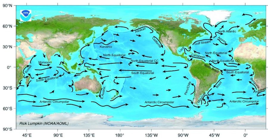 Ocean changes. Течения в океане. Карта течений мирового океана. Карта течений Тихого океана.