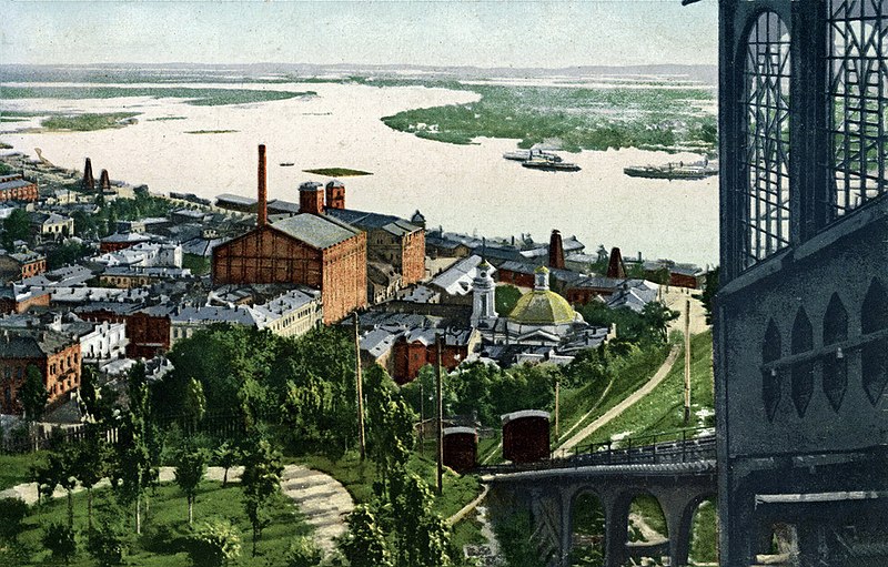 File:Old Kiev postcard. Podol and the Dnieper.jpg