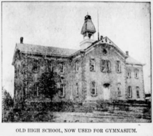 First Sedan High School building, used as gymnasium in 1923 Old Sedan HS - 1923 01.png