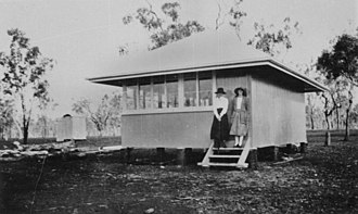 The one-room school at Biddeston, circa 1921 Original one room school at Biddeston Queensland, circa 1921.JPG