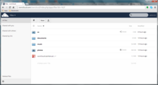 Screenshot of the browser-based file manager in ownCloud 7