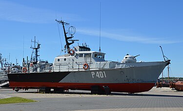 Former Estonian patrol boat EML Grif on display at the Lennusadam port in Tallinn P401 Grif Tallinn Lennusadam 2015 1.jpg