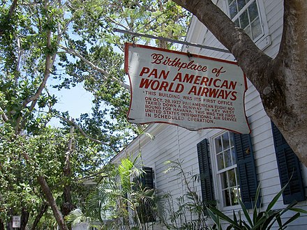 "Birthplace of Pan American World Airways", Key West, Florida Pam American World Airways Office.jpg