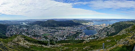 View of Bergen in July