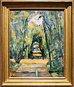 Paul Cézanne, Viale a Chantilly, 1888 (Londýn) .jpg