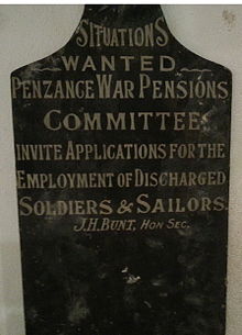 Penzance War Pension Committee in the Scilly Isles museum Penzance War Pension Committee.jpg