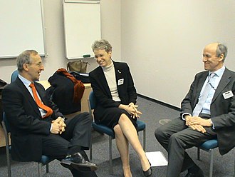 Judith Petts (centre) in December 2007 Peter Ricketts at Birmingham University (2122834386).jpg