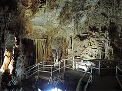 Petralona cave tourist path.JPG