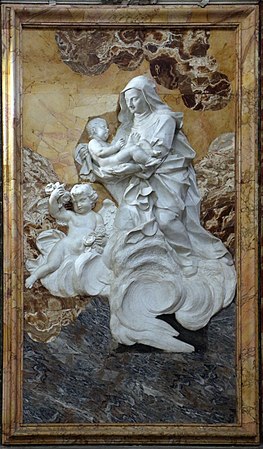 Den heliga Rosa av Lima, utförd av Pietro Bracci.