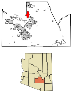 Location of San Tan Valley in Pinal County, Arizona.