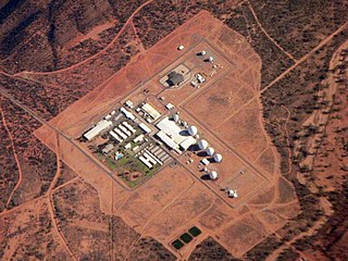 Pine Gap Satellite station in the Northern Territory, Australia