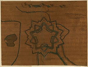 300px plan de la citadelle de lille 1668