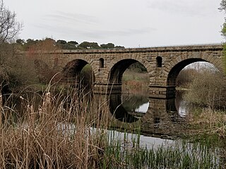 Roman Bridge of Vila Formosa Bridge in Portugal