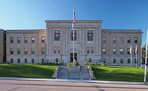The 1930 Beaux-Arts, Pope County Courthouse is listed on the National Register of Historic Places.