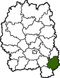 Папяльнянскі раён на мапе