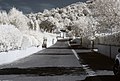 Français : Résidence de la Palmère, le Pont, Reynès (Pyrénées-Orientales, Languedoc-Roussillon, France) photographiée avec un filtre infrarouge 720 nm. Català: Residència de la Palmère, el Pont, Reiners (Pirineus Orientals, Llenguadoc-Rosselló, França) fotografiadat amb un filtre infraroig 720 nm. Español: Residencia de la Palmère, le Pont, Reynès (Pirineos Orientales, Languedoc-Rosellón, Francia) fotografiada con un filtro infrarrojo 720 nm.