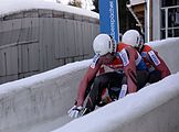 Deutsch: Vorletztes Saisonrennen im Rennrodel-Weltcup der Saison 2014/15 vom 19. bis 22. Februar 2015 in Altenberg/Erzgebirge. Tag 2: Freitagstraining. English: Luge world cup race season 2014/15 in Altenberg/Germany, 19th to 22nd Februar 2015. Day 2: Friday trainings.