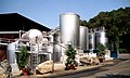 English: Robert Mondavi winery, outdoor wine tanks