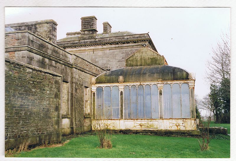 File:Rokeby Hall, and its conservatory, near Dunleer, County Louth, Ireland.jpg