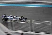 Nico Rosberg won the race for Mercedes. Rosberg Abu Dhabi 2015.jpg