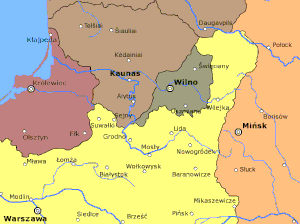 Rzeczpospolita Centraal Litouwen - Litwa Środkowa - mapa.gif