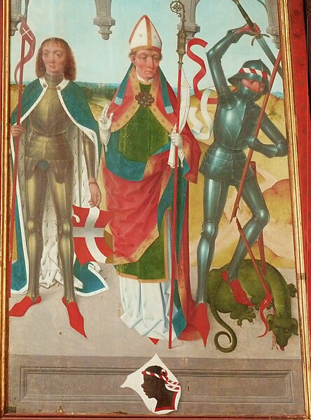 File:Saint Victor, Saint Nicholas, Saint George and the blackamoor, Tallin (ES).jpg
