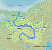 Mappa del bacino del fiume Sakarya