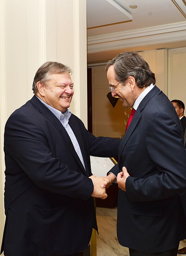 Prime minister Samaras (r.) and his deputy Venizelos (l.)