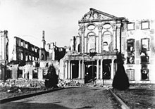 Ruins of Bruchsal Palace in 1945