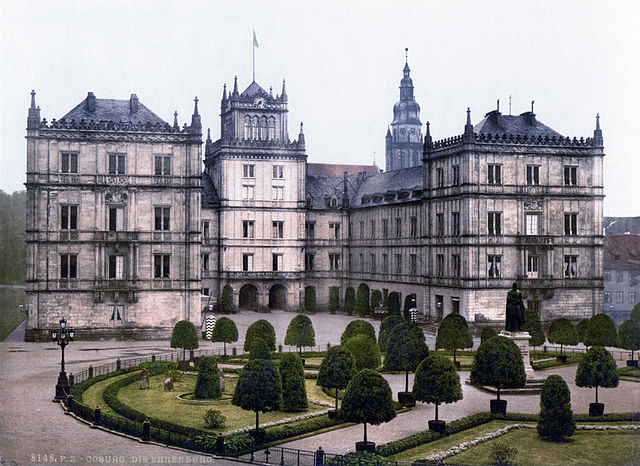 Ehrenburg Palace in Coburg, where Leopold was born in 1790, pictured c. 1900