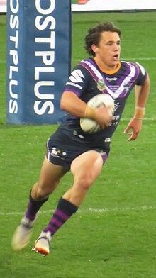 Drinkwater on debut for the Melbourne Storm Scott Drinkwater 2018.jpg