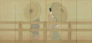 春雨図屏風（1916年、東京国立博物館）