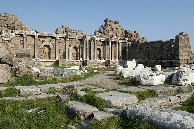 The Side State Agora in Side, Turkey