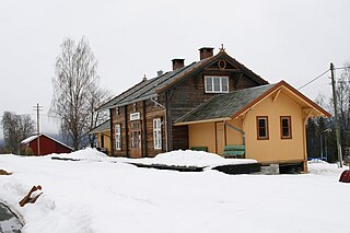 Snarum Station railway station in Modum, Norway