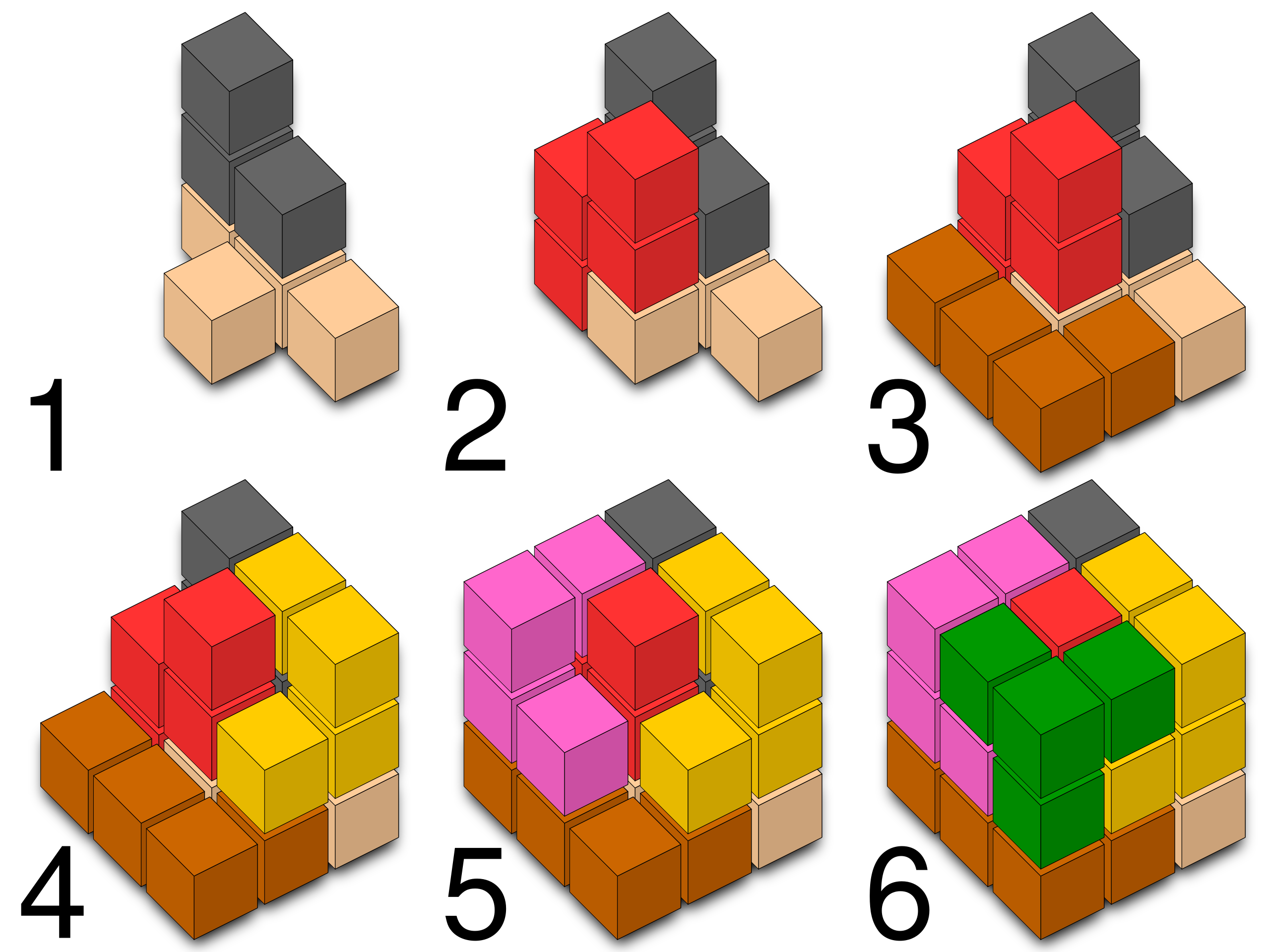 3-Dimensional Spatial Problem Solving Puzzles: Basic Soma Cube Challenges