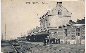 La gare vers 1900. Elle fut détruite en 1918.