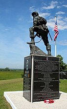 Statue of General James Gavin at the La Fiere Bridgehead.