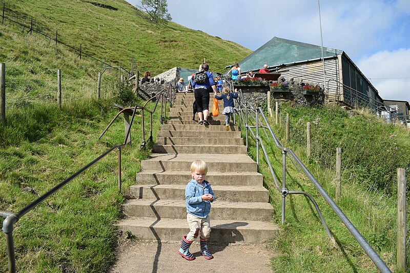 File:Steps up to Treak Cliff Cavern - geograph.org.uk - 5527472.jpg