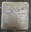 Stolperstein Köln Blumenthalstraße 23 Dr Siegmund Klein.jpg