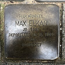 Snublestein for Max Elkan i Hannover