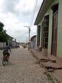 English: Street in Trinidad, Cuba, with the colonial buildings.