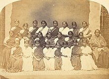 Students of the London Mission Girls' Boarding School (now Mithralaya School), Bangalore in 1867 Students of the London Mission Girls' Boarding School, Bangalore in 1867.jpg