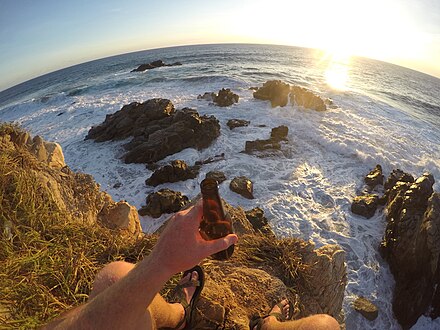 The sunset above La Punta