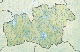 Åsnens nationalparks läge i Kronobergs län