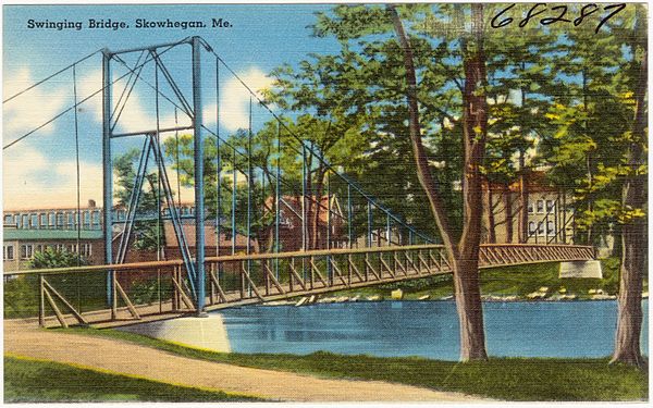 Swinging Bridge postcard c. 1930s