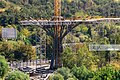 ساخت سازه ستون‌های اصلی پل طبیعت تهران