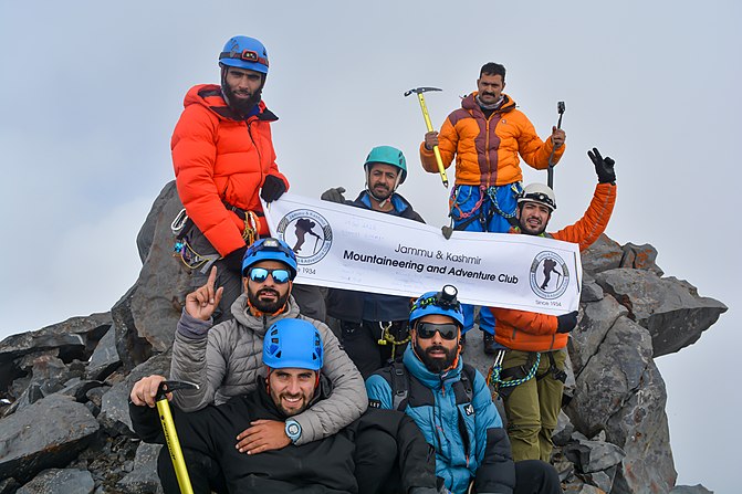 Team JKMAC at the summit of Tatakooti