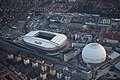 * Nomination Tele2 Arena and Ericsson Globe, view from airplane flying to Bromma Airport. April 2018.I, the copyright holder of this work, hereby publish it under the following license:. By User:Alexandar Vujadinovic --A1Cafel 16:24, 19 November 2019 (UTC) * Promotion  Support Good quality. --MB-one 12:12, 26 November 2019 (UTC)