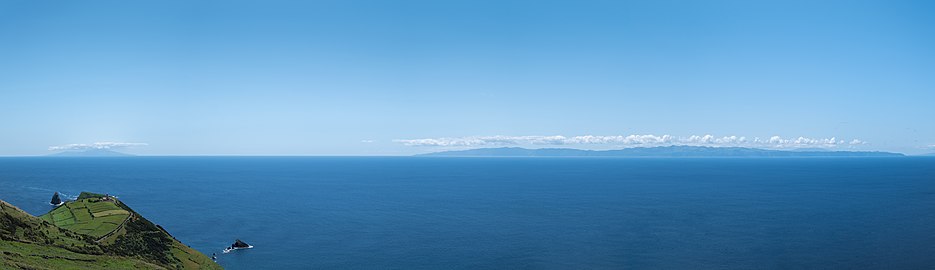 Terceira and São Jorge Islands seen from Graciosa Island, Azores, Portugal